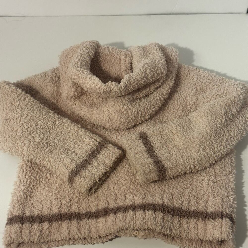 BAREFOOT DREAMS COZY Child 2T /3T DUSTY SAND ZIP UP HOODY